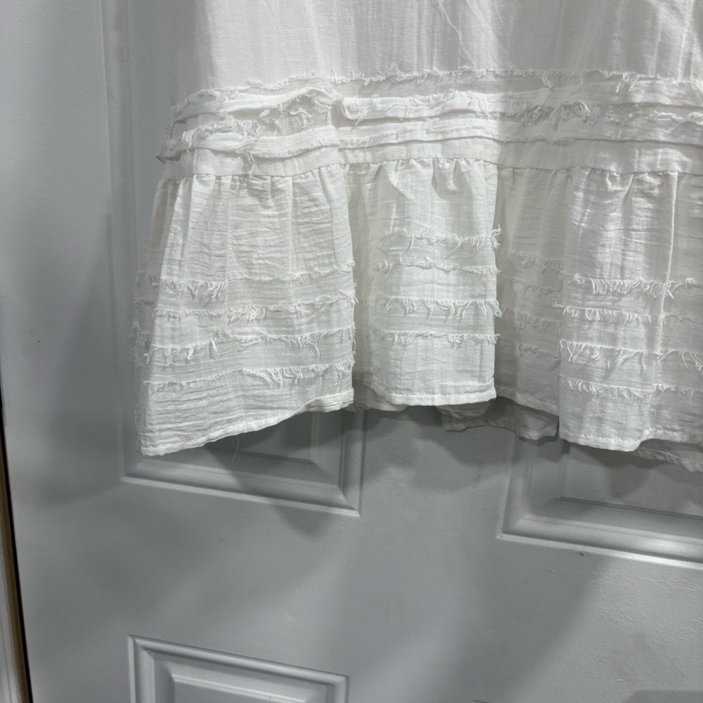 Love Riche White Ruffled Wrap Mini Dress - Picture 6 of 12